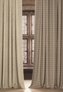 Sarom curtain panels framing a tall window